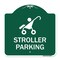 Signmission Reserved Stroller Parking W/ Graphic, Green & White Aluminum Sign, 18" x 18", GW-1818-22985 A-DES-GW-1818-22985 - alternate 1